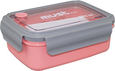 Must Kids Lunch Plastic Box Pink