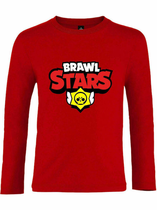 Kinder-Langarm-Shirt "Brawl Stars", Rot