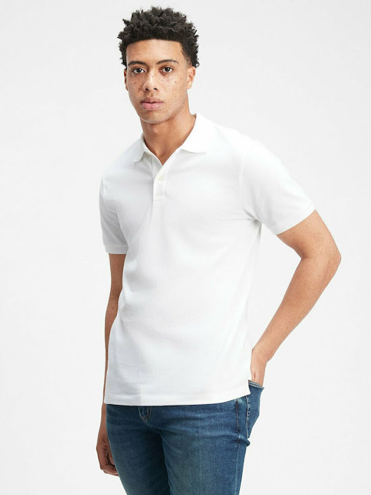 GAP Polo Herrenbluse Kurzarm Weiße