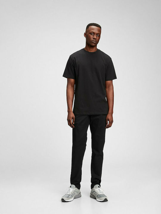 GAP Trousers Chino Elastic in Slim Fit Black