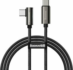 Baseus Legend Series Angle (90°) / Braided USB 2.0 Cable USB-C male - USB-C male Μαύρο 1m (CATCS-01)