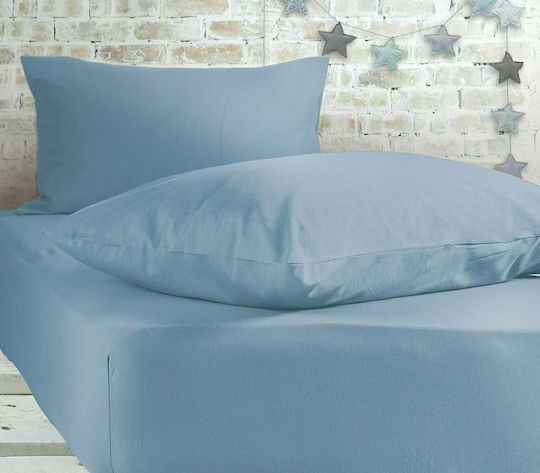 Nef-Nef Homeware Βρεφικό Σεντόνι Κούνιας Βαμβακερό με Λάστιχο Jersey Γκρι 70x140εκ.