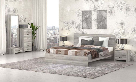 Σετ Κρεβατοκάμαρας No 1 Σταχτί με Τάβλες 160x200εκ. 6τμχ