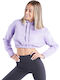 67370 Cropped Women's Sweatshirt Hooded Lilac