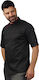 Ayo Bluse Koch Unisex Schwarz mit Kurzärmelig