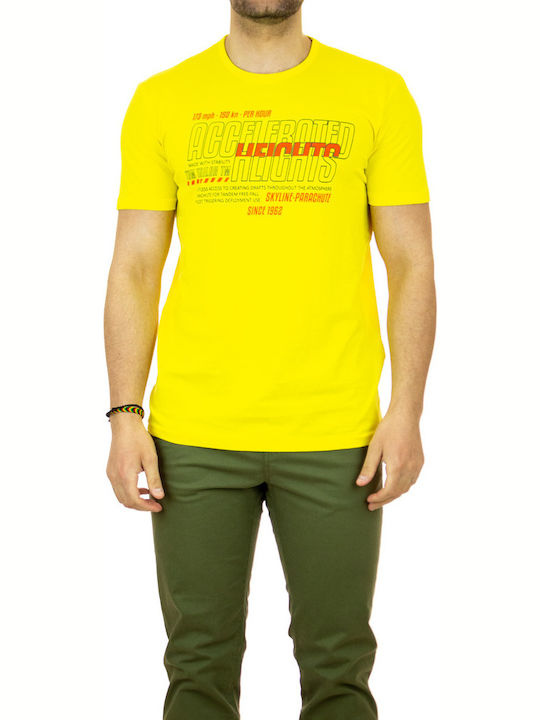 Tom Tailor Herren T-Shirt Kurzarm Gelb