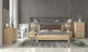 Bedroom Furniture Set Ν45Δ Μελί 160x200cm 6pcs