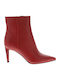 Leder Damen Stiefeletten Knöchel Rot