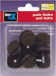 Inofix 3147-4 Round Furniture Protectors with Nail 24mm 8pcs