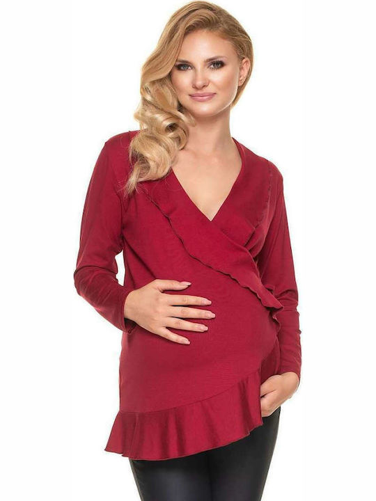 PeeKaBoo 0185 Maternity Top Red