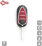 Silca Foldable Car Key Shell with Blade with 3 Buttons for Alfa Romeo Empty