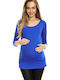 PeeKaBoo 0142 Maternity Top Blue