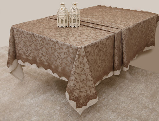 Anna Riska Ράνερ με Δαντέλα Σετ 2τμχ 2330 Beige 45x145εκ.