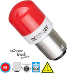 GloboStar Lampen Auto P21/5W-BAY15D-1157 Canbus LED Rot 12-24V 3W 1Stück