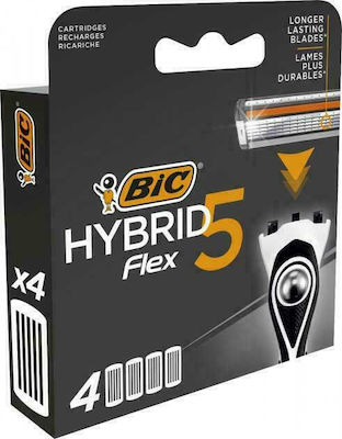Bic Hybrid Flex 5 Ανταλλακτικά για Ξυραφάκι 4τμχ