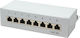 LogiLink Пач панел за рафт 1U 8 порта cat6a Сив