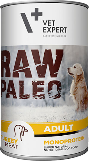 VetExpert Raw Paleo Nassfutter Hunde in Dose mit Türkei ohne Getreide & Gluten 400gr