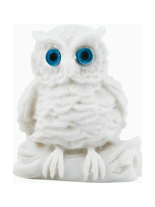 Owl Statue (Alabaster White 10cm)