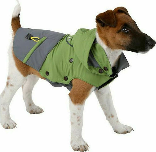 Kerbl Vancouver Green Fleece / Waterproof / Windproof Dog Coat with Hood with 45cm Back Length