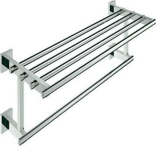 Grohe Cube Single Wall-Mounted Bathroom Shelf Unit ​60x60cm Silver