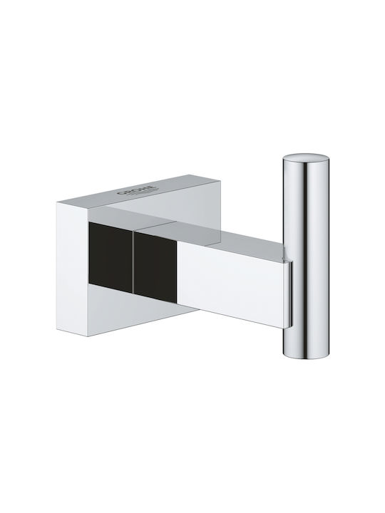 Grohe Cube Single Wall-Mounted Bathroom Hook Silver