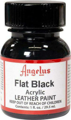 Angelus Acrylic Paint Liquid Craft Paint Black for Leather Flat 29.5ml