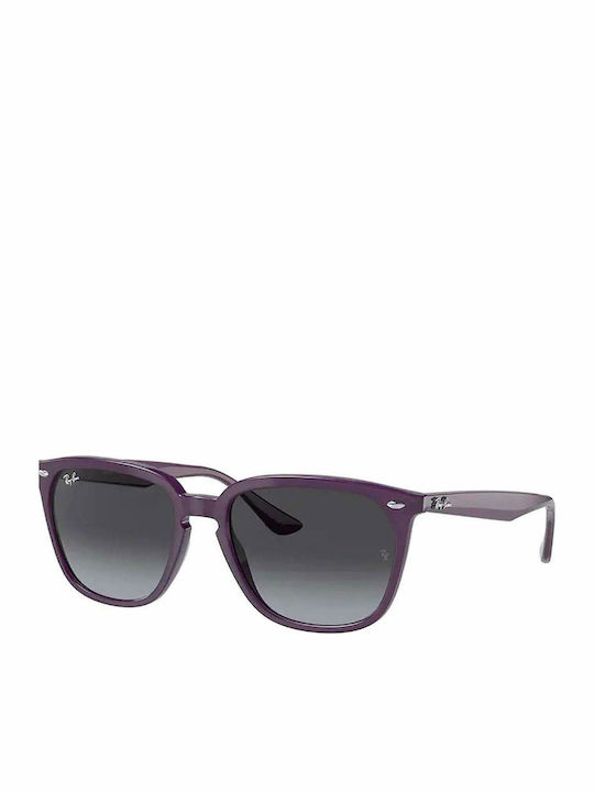 Ray Ban Unisex Sunglasses with Purple Plastic Frame and Black Lens RB4362 65718G
