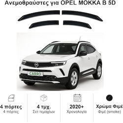 Heko Set Car Windbreakers Front and Back Dark Fime for Opel Mokka B 5D 2020+ / Mokka-e 5D 2020+ 4 Pieces Heko Set Car Windbreakers Front and Back Dark Fime for Opel Mokka B 5D 2020+ / Mokka-e 5D 2020+ 4 Pieces