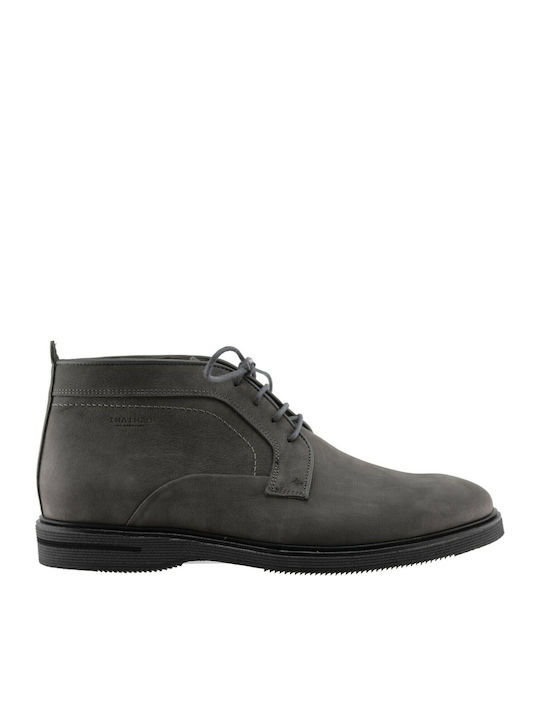 Damiani Suede Γκρι Ανδρικά Μποτάκια