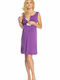 PeeKaBoo 0179 Sleeveless Nightgown for Breastfeeding Violet