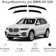 Heko Set of Windbreakers Front and Rear Car Dark Fime for BMW X5 G05 5D 2018+ 4pcs
