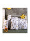 SB Home Luna Park Baby Sheets Set Crib Cotton Gray 120x160cm 3pcs