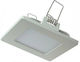Atman Square Metallic Recessed Spot with Integrated LED and Natural White Light White 1pcs