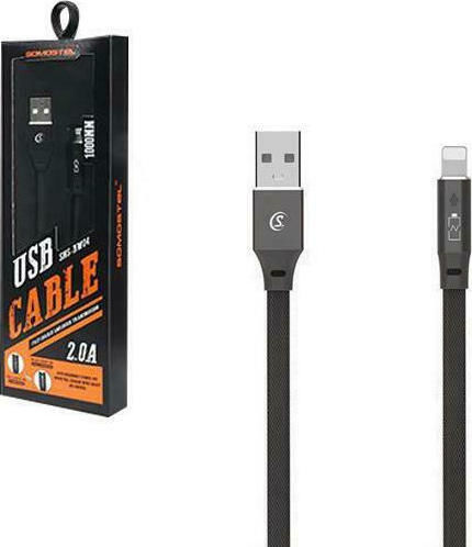Somostel SMS-BW04 Flat USB-A to Lightning Cable Black 1m