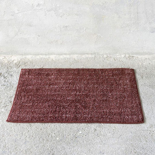 Nima Badematte Synthetisch,Polyester/Cotton/Leather Rechteckig Homey 27633 Wine Red 50x80cm