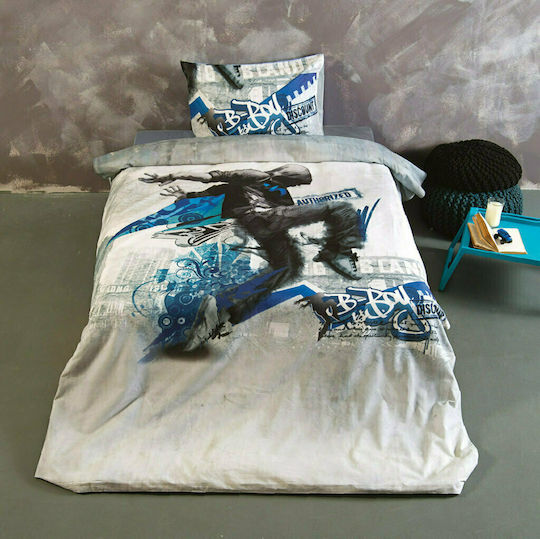 SB Home Bettwäsche-Set Einzel Baumwolle Brake Dance Blau 160x260cm