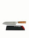 Kiro Kasai Knife Santoku from Damascus Steel 18cm