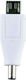 Volte-Tel Μετατροπέας DC male σε mini USB male Λευκό 1τμχ 8179334