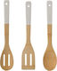 Bergner Bamboo Cooking Utensil Set White 3pcs