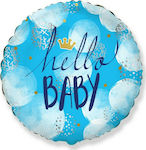 Balloon Foil Boy Birth Round Blue 46cm