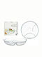 Pasabahce Glass Dessert Divided Serving Plate with 5 Positions Transparent Ø25cm