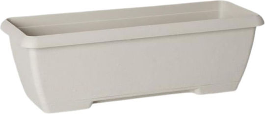 Plastecnic Terrae Mini Кутия за саксии Пластмаса Бял 22x10см.