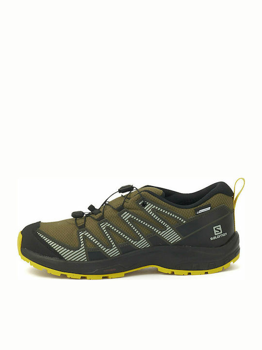 Xa Pro V8 Waterproof Kids Sports Shoes Running with Laces Yellow