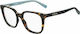 Moschino Love Plastic Eyeglass Frame Brown Tort...