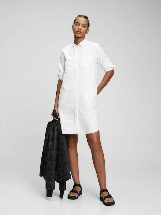 GAP Mini Shirt Dress Dress White