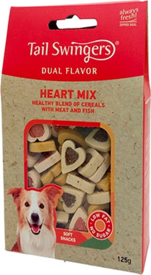 Pet Interest Tail Swingers Dual Flavor Heart Mix Meat Λιχουδιά Σκύλου με Ψάρι και Κρέας 125gr