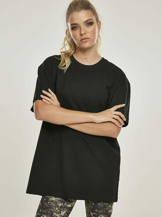 Urban Classics Γυναικείο Oversized T-shirt Μαύρο
