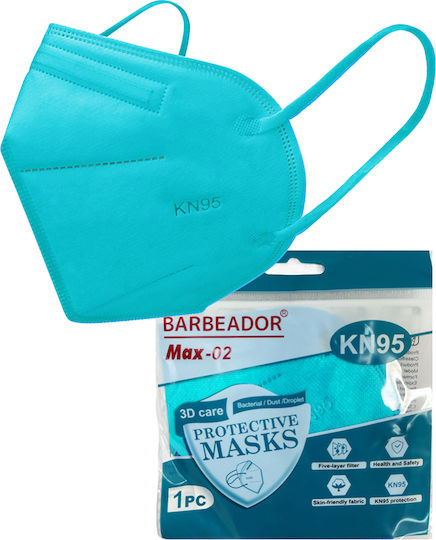 Max Barbeador Max-02 KN95 3D Care Protective Mask Protective Mask FFP2 Turquoise 20pcs