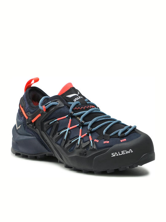 Salewa Wildfire Edge GTX Women's Waterproof Hiking Shoes With Gore-Tex Membrane Blue