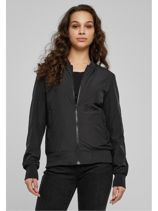 Urban Classics Κοντό Γυναικείο Bomber Jacket Μαύρο